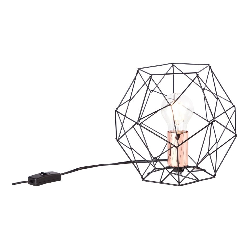 Brilliant - Galda lampa SYNERGY 1xE27/60W/230V melna/varš