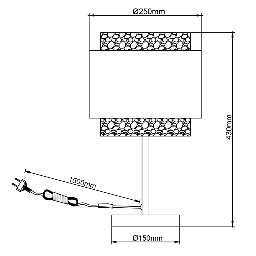 Brilliant - Galda lampa WATERLILLY 1xE27/60W/230V pelēka