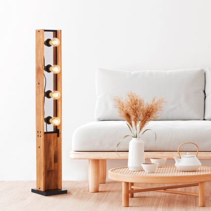 Brilliant - Grīdas lampa CALANDRA 4xE27/42W/230V priede