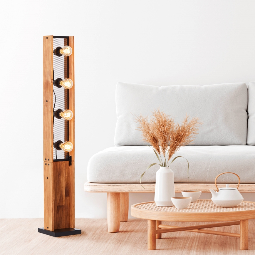 Brilliant - Grīdas lampa CALANDRA 4xE27/42W/230V priede