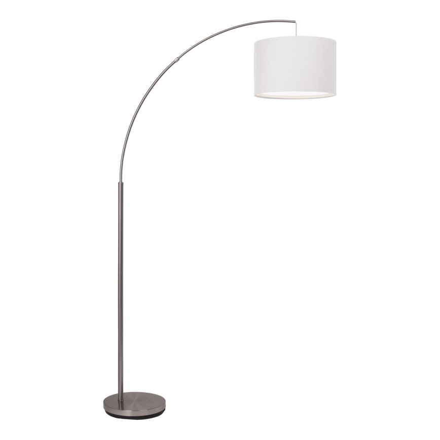 Brilliant - grīdas lampa CLARIE 1xE27/60W/230V, matēts hroms/balta