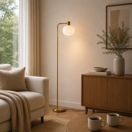 Brilliant - Grīdas lampa FANNY 1xE27/20W/230V misiņš