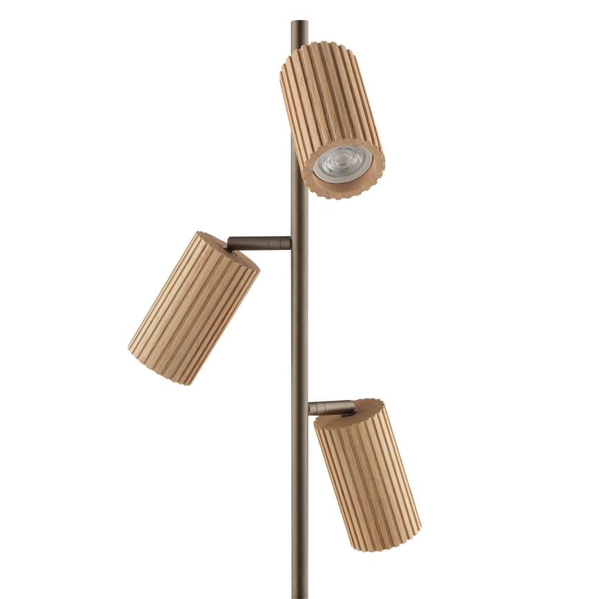 Brilliant - Grīdas lampa LAKEWOOD 3xGU10/10W/230V brūna