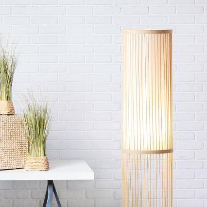 Brilliant - Grīdas lampa NORI 1xE27/40W/230V bambuss