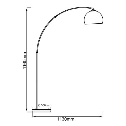 Brilliant - Grīdas lampa VESSA 1xE27/60W/230V spīdīgs hroms/balts