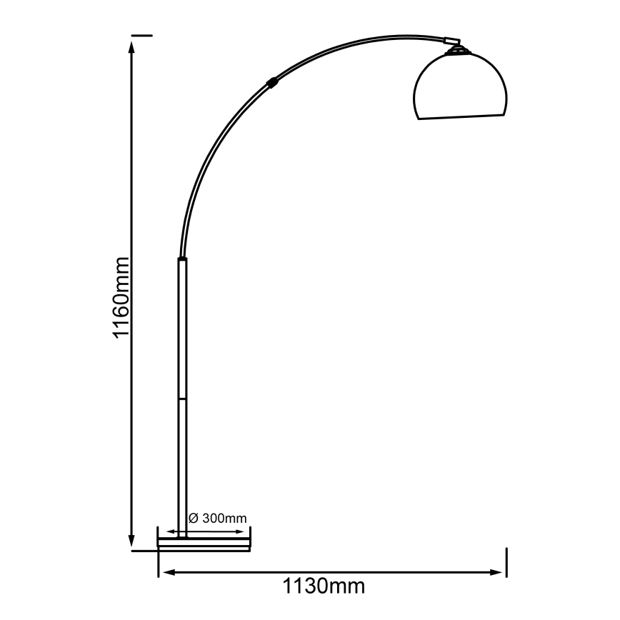 Brilliant - Grīdas lampa VESSA 1xE27/60W/230V spīdīgs hroms/balts
