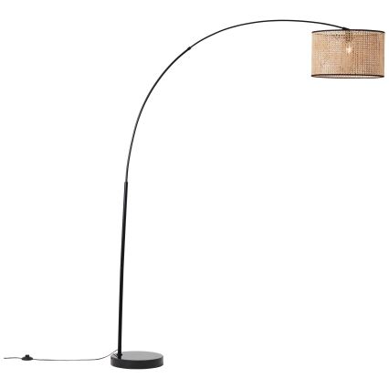 Brilliant - Grīdas lampa WILEY 1xE27/60W/230V melna/bēša