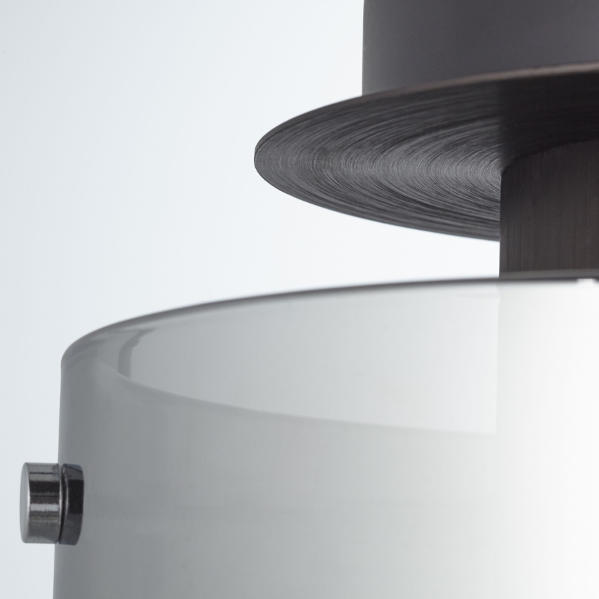 Brilliant - Griestu gaismeklis BETH 1xE27/60W/230V Ø 20 cm melns/dūmainais