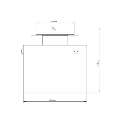 Brilliant - Griestu gaismeklis BETH 1xE27/60W/230V Ø 20 cm melns/dūmainais