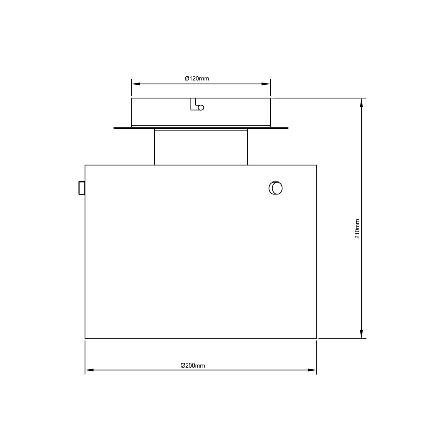 Brilliant - Griestu gaismeklis BETH 1xE27/60W/230V Ø 20 cm melns/dūmainais