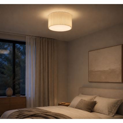 Brilliant - Griestu gaismeklis VELIN 2xE27/20W/230V Ø 35 cm krēmkrāsas
