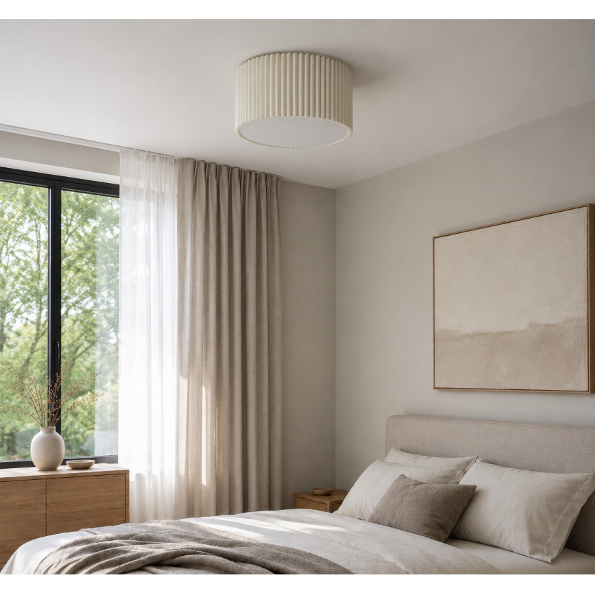 Brilliant - Griestu gaismeklis VELIN 2xE27/20W/230V Ø 35 cm krēmkrāsas
