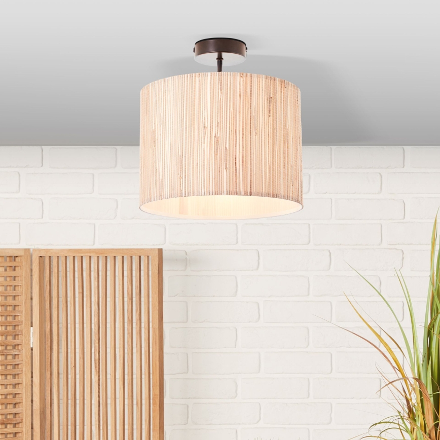 Brilliant - Griestu gaismeklis WIMEA 1xE27/52W/230V Ø 30 cm melns/bēšs