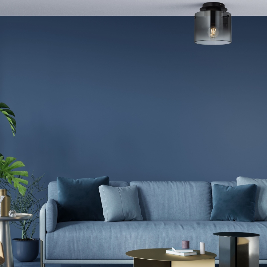 Brilliant - Griestu lampa BETH 1xE27/60W/230V melna/dūmakaina
