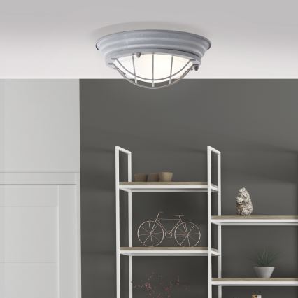 Brilliant - Griestu lampa TYPHOON 1xE27/30W/230V Ø 29 cm pelēka