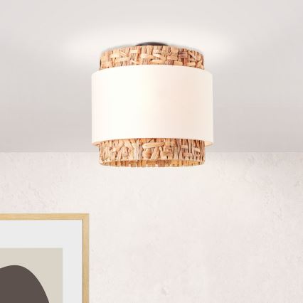 Brilliant - Griestu lampa WATERLILLY 2xE27/60W/230V d. 35 cm krēmkrāsa