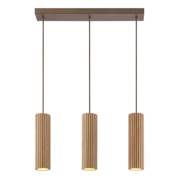 Brilliant - karājamā lampa ar kabeli LAKEWOOD 3xGU10/10W/230V brūna