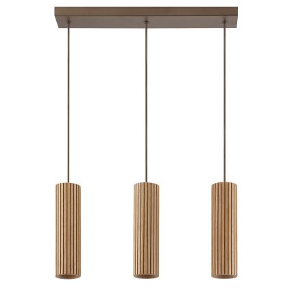 Brilliant - karājamā lampa ar kabeli LAKEWOOD 3xGU10/10W/230V brūna