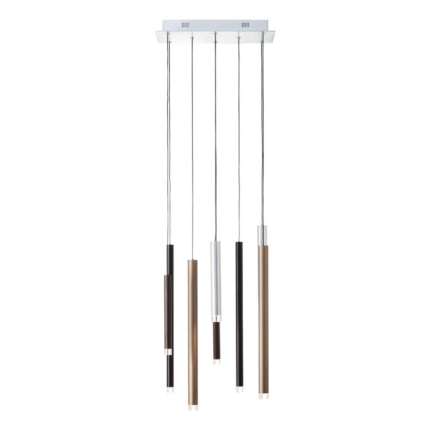 Brilliant - karājoša LED lampa ar regulējamu spilgtumu CEMBALO LED/32W/230V matēts hroms/melns/brūns