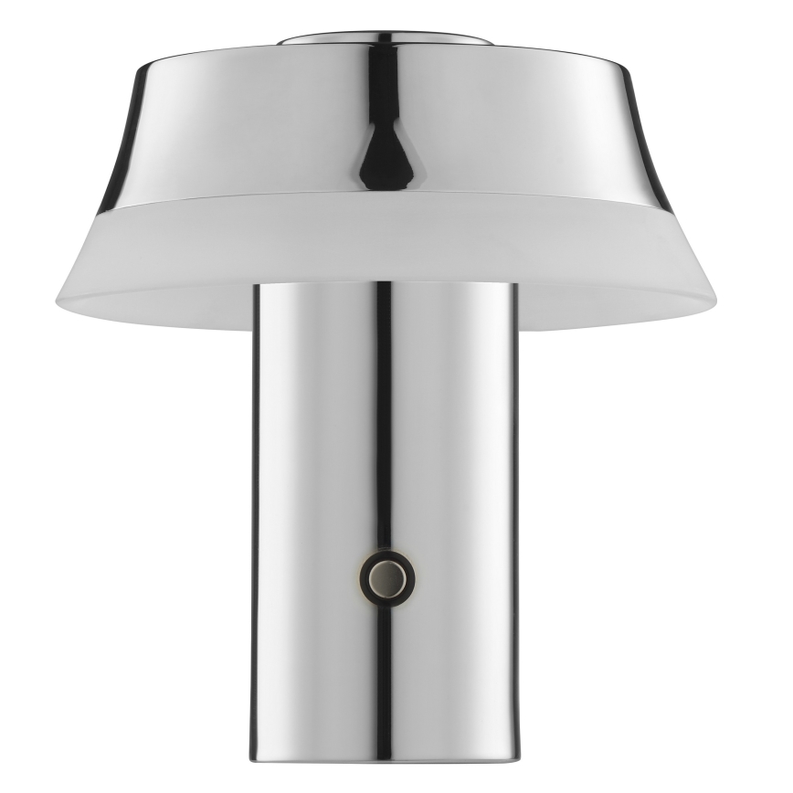 Brilliant - LED regulējamā uzlādējamā skārienvadāmā galda lampa KINICH LED/2,5W/5V 2700K 2600 mAh spīdīgs hroms