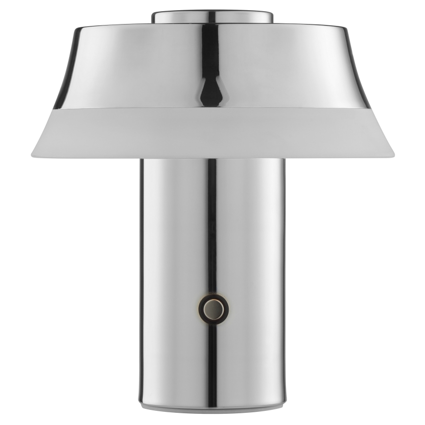 Brilliant - LED regulējamā uzlādējamā skārienvadāmā galda lampa KINICH LED/2,5W/5V 2700K 2600 mAh spīdīgs hroms
