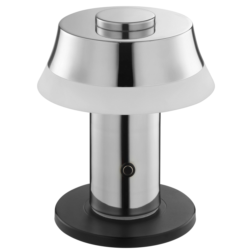 Brilliant - LED regulējamā uzlādējamā skārienvadāmā galda lampa KINICH LED/2,5W/5V 2700K 2600 mAh spīdīgs hroms