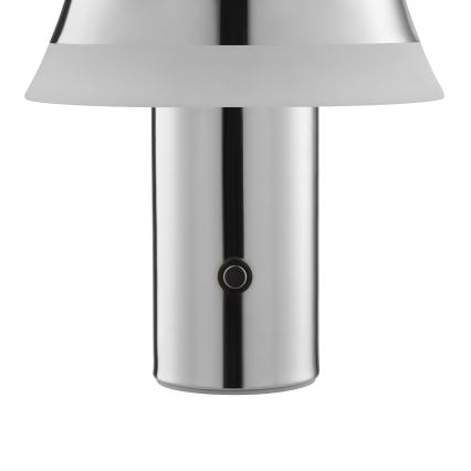 Brilliant - LED regulējamā uzlādējamā skārienvadāmā galda lampa KINICH LED/2,5W/5V 2700K 2600 mAh spīdīgs hroms