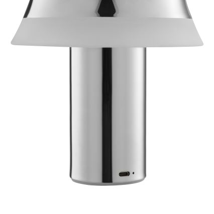 Brilliant - LED regulējamā uzlādējamā skārienvadāmā galda lampa KINICH LED/2,5W/5V 2700K 2600 mAh spīdīgs hroms