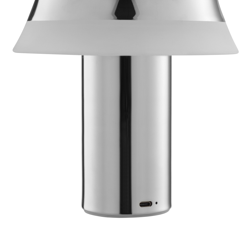 Brilliant - LED regulējamā uzlādējamā skārienvadāmā galda lampa KINICH LED/2,5W/5V 2700K 2600 mAh spīdīgs hroms
