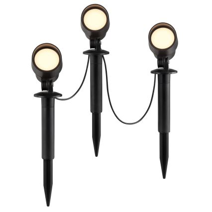 Brilliant - KOMPLEKTS 3x LED āra lampa KAMARA LED/8,5W/230V IP44 melna