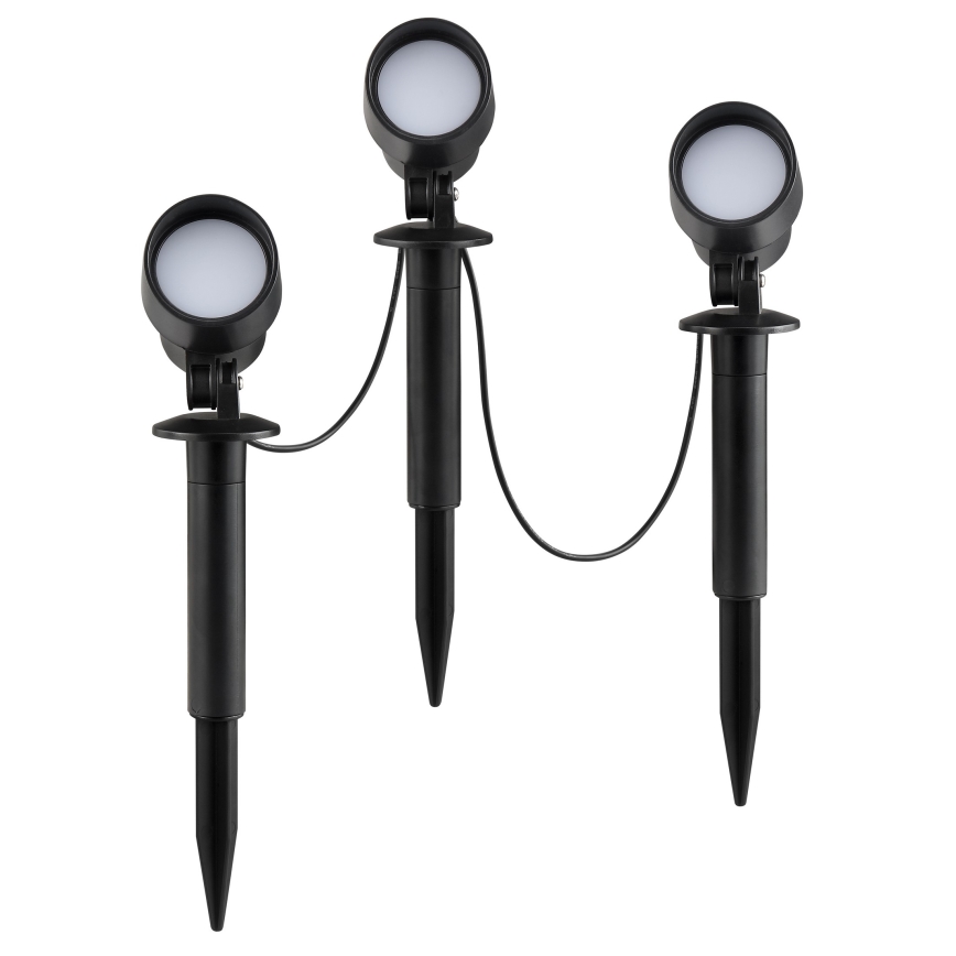 Brilliant - KOMPLEKTS 3x LED āra lampa KAMARA LED/8,5W/230V IP44 melna