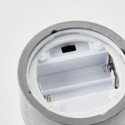 Brilliant - Komplekts 3x LED svece BOUGIE LED/2xAA IP44 pelēka/balta