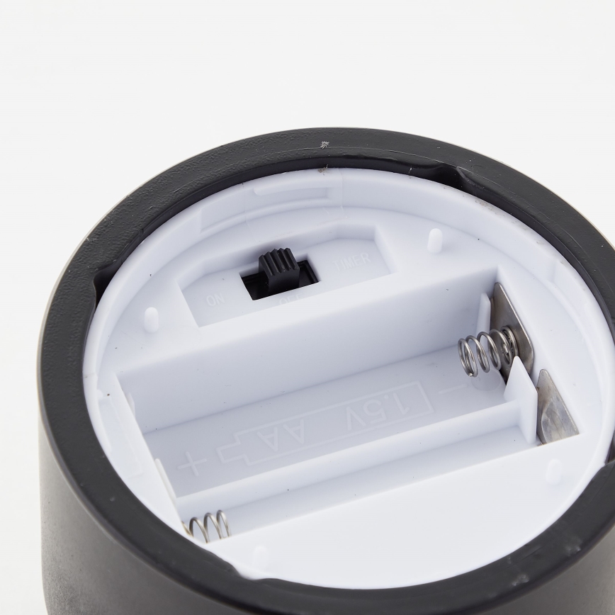 Brilliant - Komplekts 3x LED sveces BOUGIE LED/2xAA IP44 melna/dūmakaina