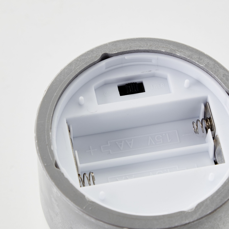 Brilliant - komplekts 3x LED sveces BOUGIE LED/2xAA IP44 pelēkas/dūmainas