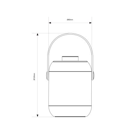 Brilliant - LED Aptumšojama āra galda lampa GEMMA LED/1,9W/5V IP44 balta