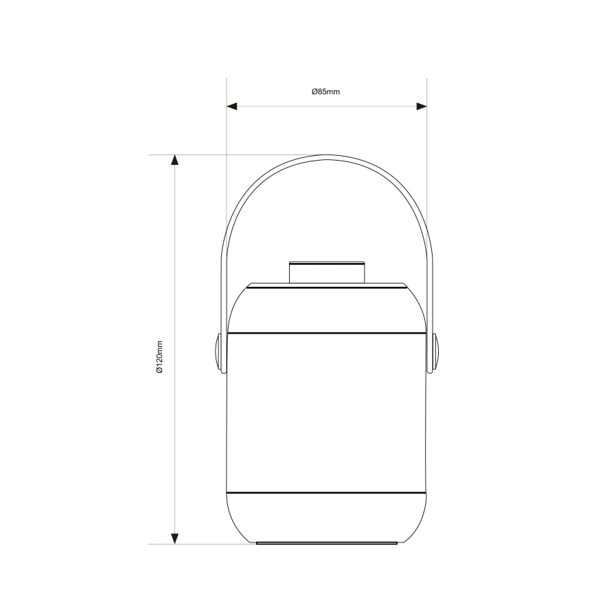 Brilliant - LED Aptumšojama āra galda lampa GEMMA LED/1,9W/5V IP44 balta