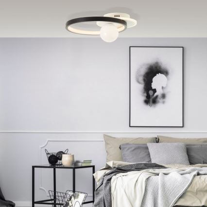 Brilliant - LED Aptumšojama griestu lampa ATLANTA LED/24W/230V melna/balta