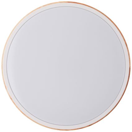 Brilliant - LED Aptumšojama griestu lampa BAARLO LED/24W/230V d. 35 cm balta/gumijkoks - FSC sertificēts