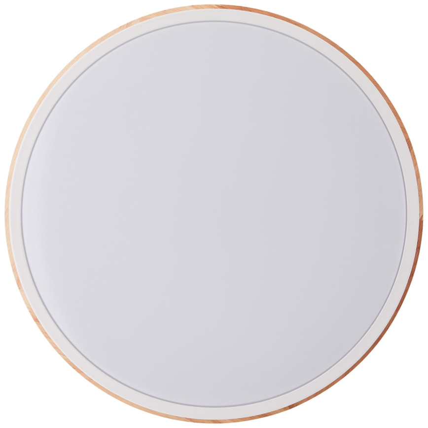 Brilliant - LED Aptumšojama griestu lampa BAARLO LED/24W/230V d. 35 cm balta/gumijkoks - FSC sertificēts