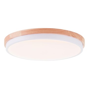 Brilliant - LED Aptumšojama griestu lampa BAARLO LED/24W/230V d. 35 cm balta/gumijkoks - FSC sertificēts