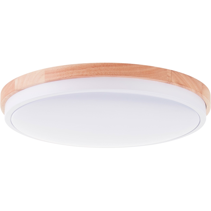 Brilliant - LED Aptumšojama griestu lampa BAARLO LED/24W/230V d. 35 cm balta/gumijkoks