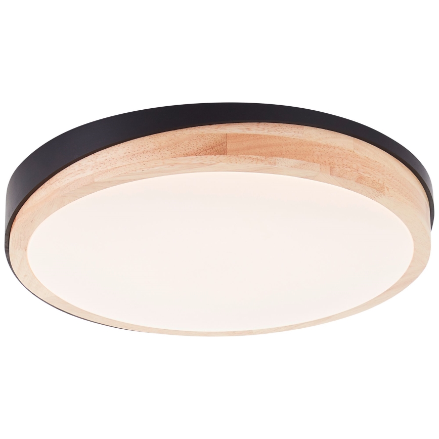 Brilliant - LED Aptumšojama griestu lampa BAARLO LED/24W/230V d. 35 cm melna/gumijkoks - FSC sertificēts