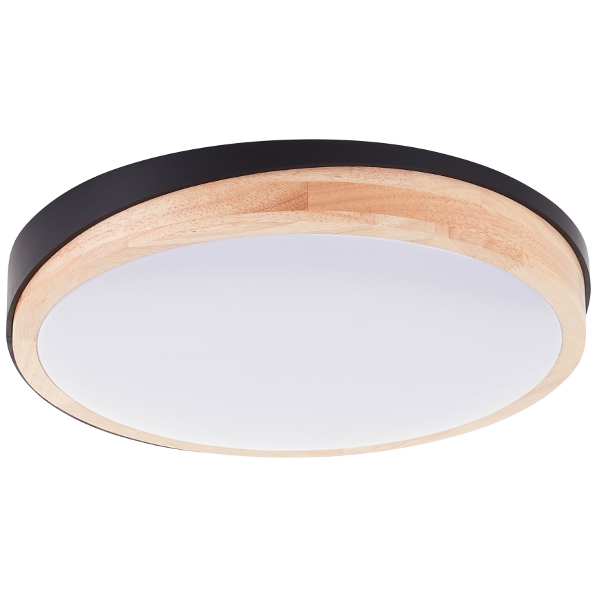 Brilliant - LED Aptumšojama griestu lampa BAARLO LED/24W/230V d. 35 cm melna/gumijkoks - FSC sertificēts