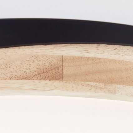 Brilliant - LED Aptumšojama griestu lampa BAARLO LED/24W/230V d. 35 cm melna/gumijkoks - FSC sertificēts
