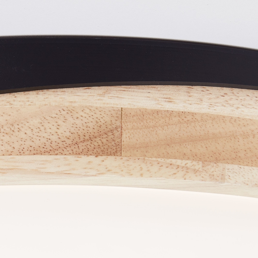 Brilliant - LED Aptumšojama griestu lampa BAARLO LED/24W/230V d. 35 cm melna/gumijkoks - FSC sertificēts