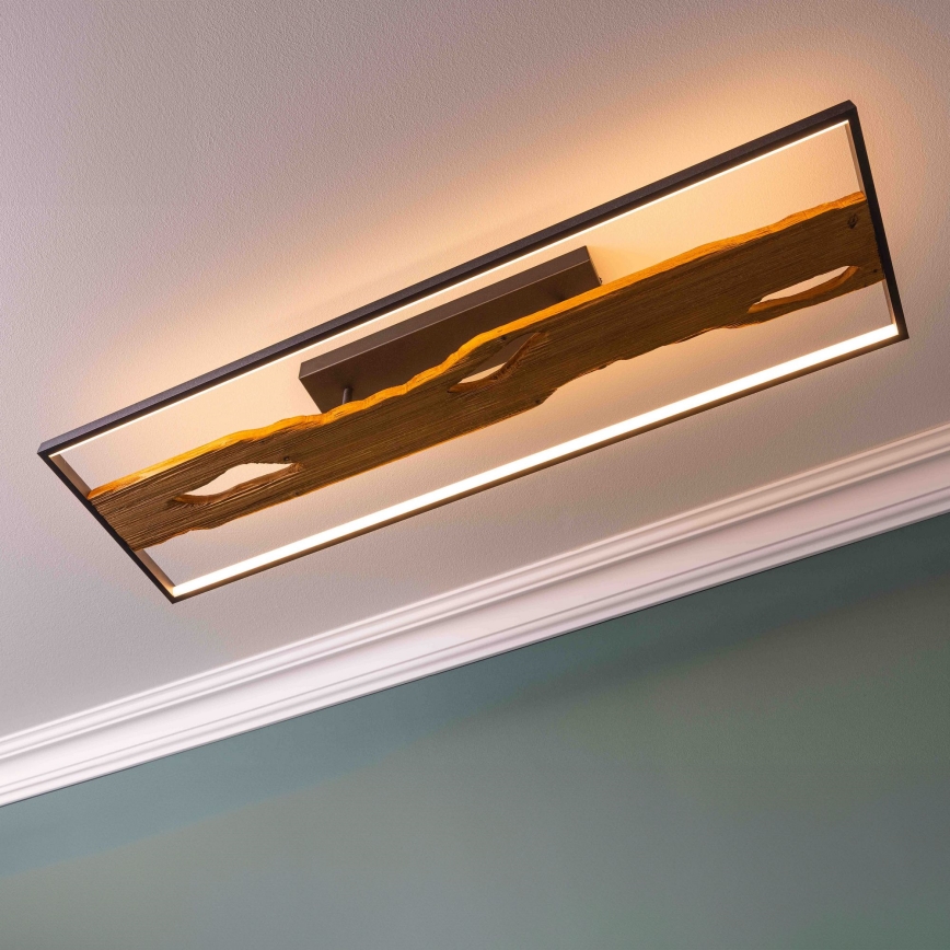 Brilliant - LED Aptumšojama griestu lampa CHAUMONT LED/48W/230V gumijkoks - FSC sertificēts
