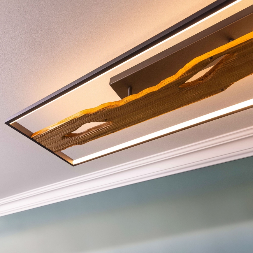 Brilliant - LED Aptumšojama griestu lampa CHAUMONT LED/48W/230V gumijkoks - FSC sertificēts