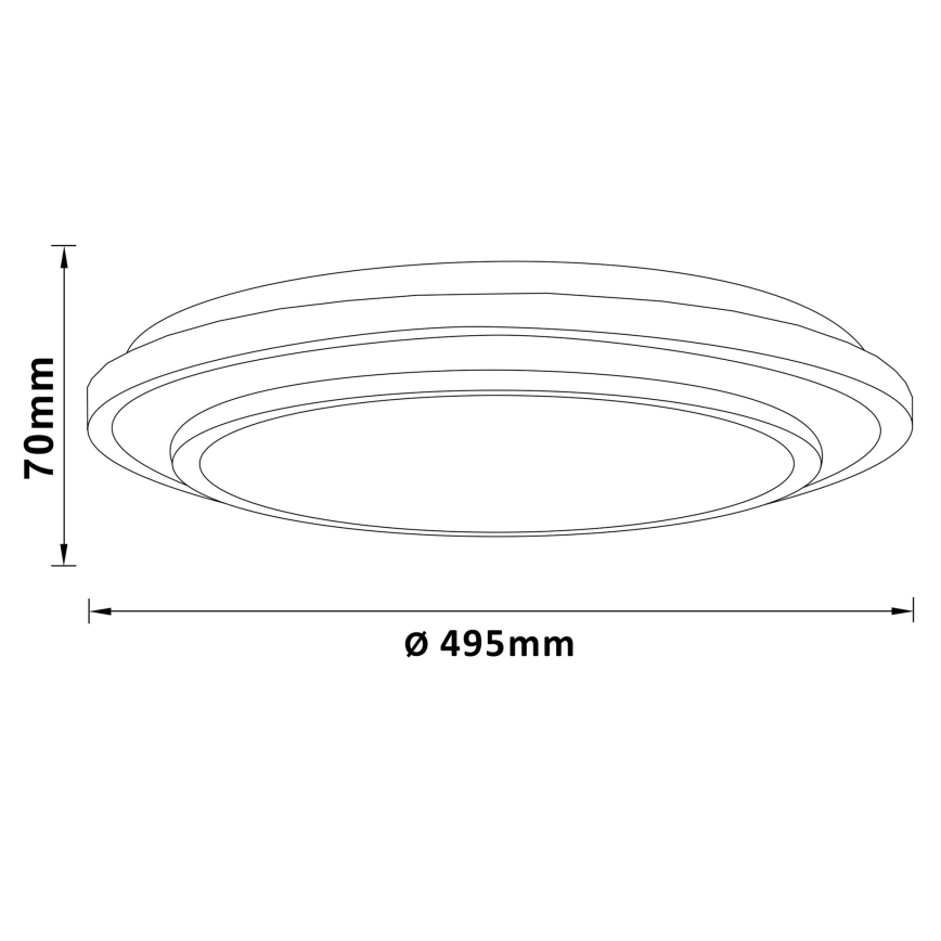 Brilliant - LED Aptumšojama griestu lampa LUCIANO LED/40W/230V 3000-6500K + tālvadības pults