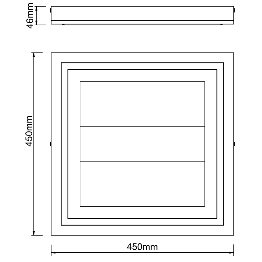 Brilliant - LED Aptumšojama griestu lampa RHEA LED/24W/230V 3000K 45x45 cm - FSC sertificēts