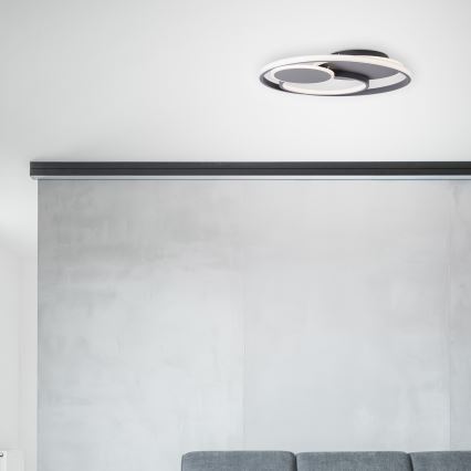 Brilliant - LED Aptumšojama griestu lampa RUNDA LED/50W/230V 3000-6500K melna + tālvadības pults